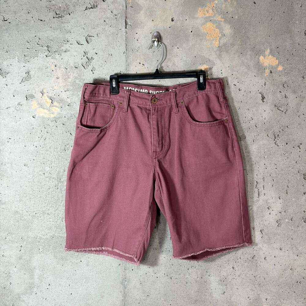 Mossimo Supply Co. Men's Mauve Pink Denim Raw Hem Shorts Size 36